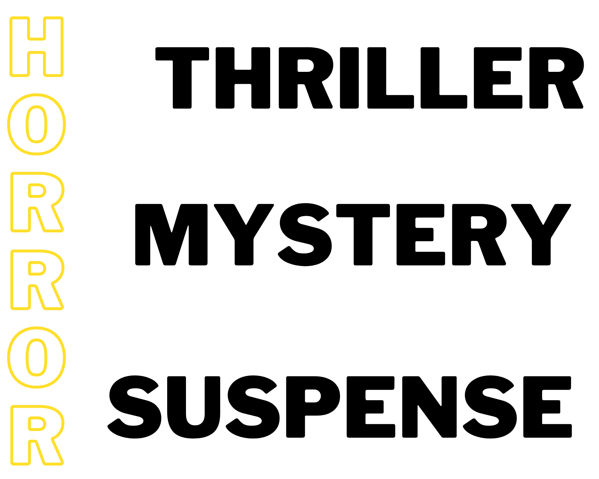 Mystery,horror,suspense and thrillers